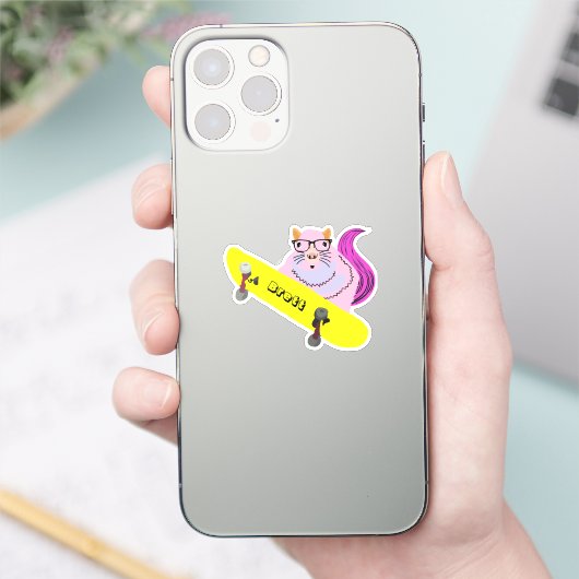 Naughty Squirrel #520 Brett Skateboarden Sticker (Telefoon)