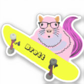 Naughty Squirrel #520 Brett Skateboarden Sticker (Voorkant)