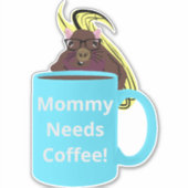 Naughty Squirrel #524 Koffiebeker Sticker (Voorkant)