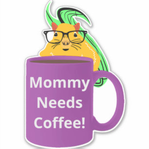 Naughty Squirrel #530 Coffee Cup Sticker