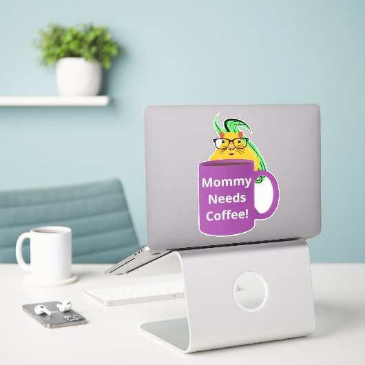 Naughty Squirrel #530 Coffee Cup Sticker (Laptop op bureau)