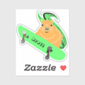 Naughty Squirrel #533 Brett Skateboarding Sticker (Vel)