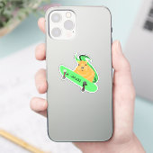 Naughty Squirrel #533 Brett Skateboarding Sticker (Telefoon)