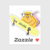 Naughty Squirrel #535 Brett Skateboarden Sticker (Vel)