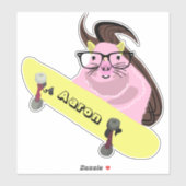 Naughty Squirrel #539 Skateboarden Sticker (Vel)