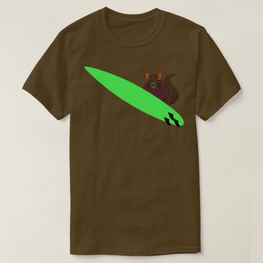 Naughty Squirrel 541 Surfing T-shirt (Design voorkant)