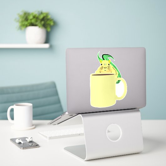 Naughty Squirrel #586 Sticker (Laptop op bureau)
