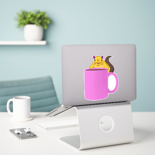 Naughty Squirrel #590 Sticker (Laptop op bureau)