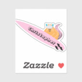 Naughty Squirrel #592 Surfing Sticker (Vel)