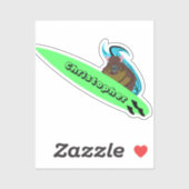 Naughty Squirrel #593 Surfing Sticker (Vel)