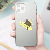 Naughty Squirrel #601 Brett Skateboarding Sticker (Telefoon)
