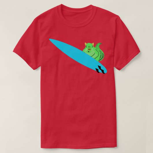 Naughty Squirrel 605 Surfing T-shirt (Design voorkant)