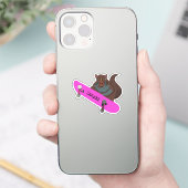 Naughty Squirrel #622 Brett Skateboarden Sticker (Telefoon)