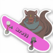 Naughty Squirrel #622 Brett Skateboarden Sticker (Voorkant)