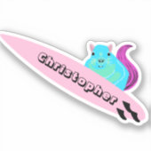 Naughty Squirrel #625 Surfing Sticker (Voorkant)