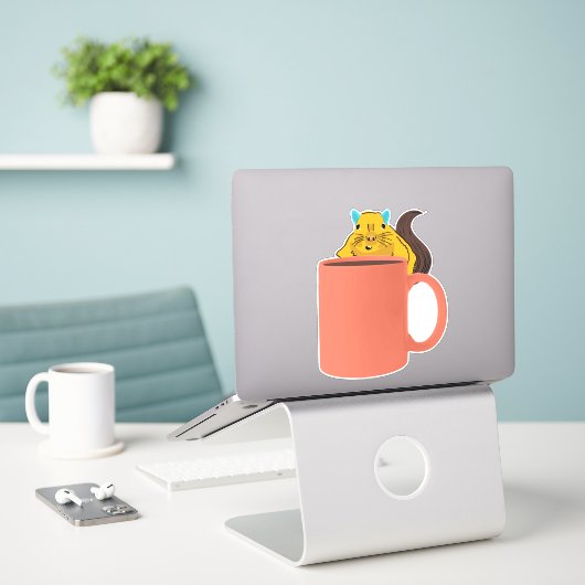 Naughty Squirrel #636 Sticker (Laptop op bureau)