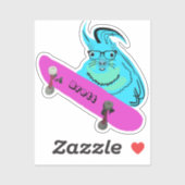 Naughty Squirrel #637 Brett Skateboarden Sticker (Vel)