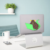 Naughty Squirrel #64 Sticker (Laptop op bureau)