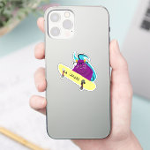 Naughty Squirrel #654 Brett Skateboarden Sticker (Telefoon)