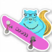 Naughty Squirrel #659 Brett Skateboarden Sticker (Voorkant)