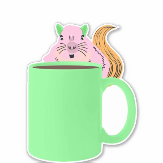 Naughty Squirrel #681 Sticker (Voorkant)