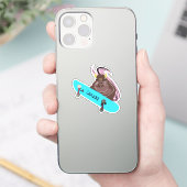 Naughty Squirrel #688 Brett Skateboarding Sticker (Telefoon)