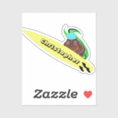 Naughty Squirrel #693 Surfing Sticker (Vel)