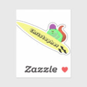 Naughty Squirrel #697 Surfing Sticker (Vel)