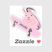 Naughty Squirrel #698 Brett Skateboarding Sticker (Vel)