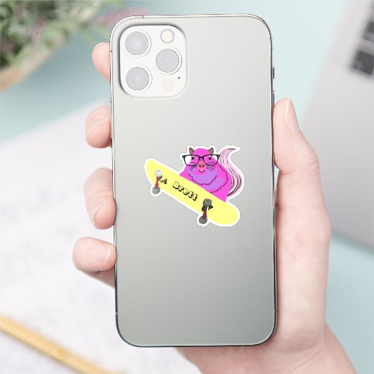 Naughty Squirrel #700 Brett Skateboarden Sticker (Telefoon)