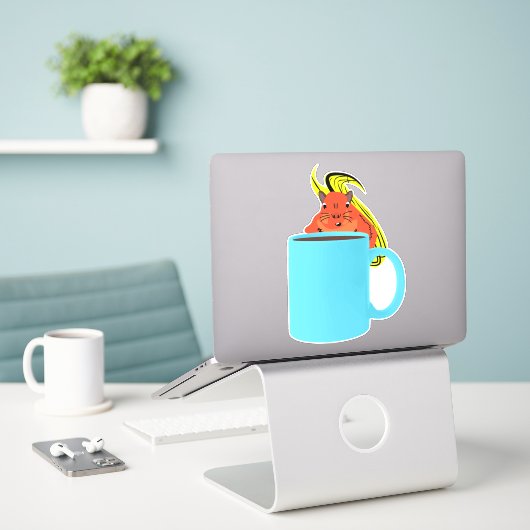 Naughty Squirrel #702 Sticker (Laptop op bureau)