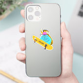 Naughty Squirrel #703 Brett Skateboarding Sticker (Telefoon)