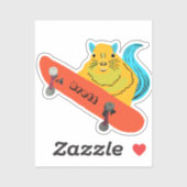 Naughty Squirrel #704 Brett Skateboarding Sticker (Vel)