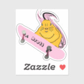 Naughty Squirrel #734 Brett Skateboarden Sticker (Vel)