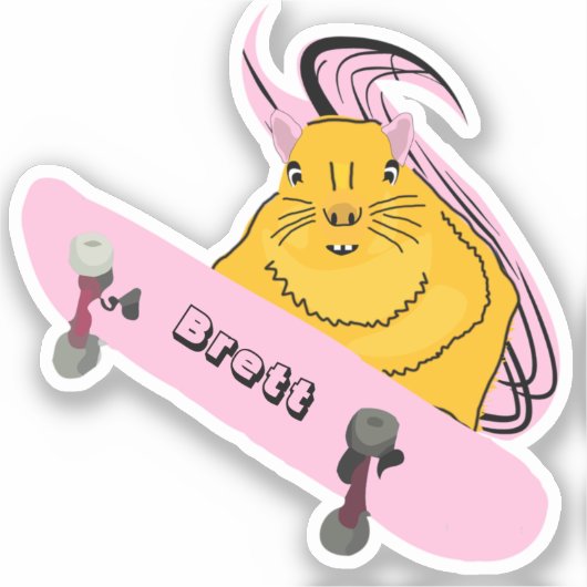 Naughty Squirrel #734 Brett Skateboarden Sticker (Voorkant)