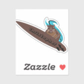 Naughty Squirrel #736 Surfing Sticker (Vel)