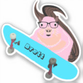 Naughty Squirrel #746 Brett Skateboarden Sticker (Voorkant)