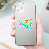 Naughty Squirrel #750 Brett Skateboarden Sticker (Telefoon)