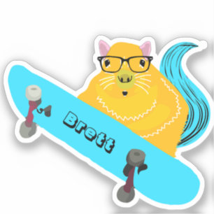 Naughty Squirrel #750 Brett Skateboarden Sticker