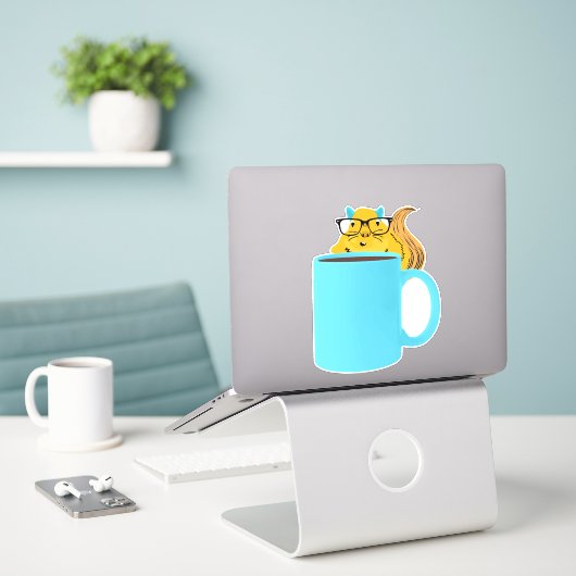 Naughty Squirrel #759 Sticker (Laptop op bureau)