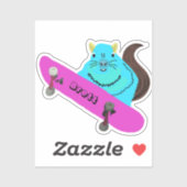 Naughty Squirrel #793 Brett Skateboarding Sticker (Vel)
