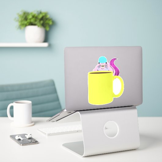 Naughty Squirrel #794 Sticker (Laptop op bureau)