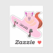 Naughty Squirrel #798 Brett Skateboarding Sticker (Vel)