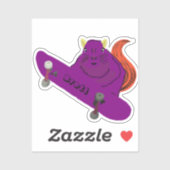 Naughty Squirrel #815 Brett Skateboarden Sticker (Vel)