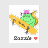 Naughty Squirrel #817 Brett Skateboarden Sticker (Vel)