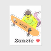 Naughty Squirrel #870 Brett Skateboarden Sticker (Vel)