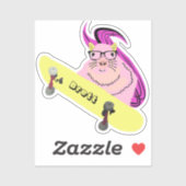Naughty Squirrel #872 Brett Skateboarden Sticker (Vel)