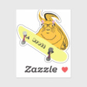 Naughty Squirrel #875 Brett Skateboarden Sticker (Vel)