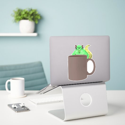 Naughty Squirrel #887 Sticker (Laptop op bureau)