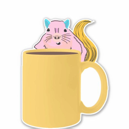 Naughty Squirrel #891 Sticker (Voorkant)